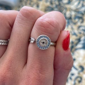 4 for $20: Evil eye fidget spinner ring size 6